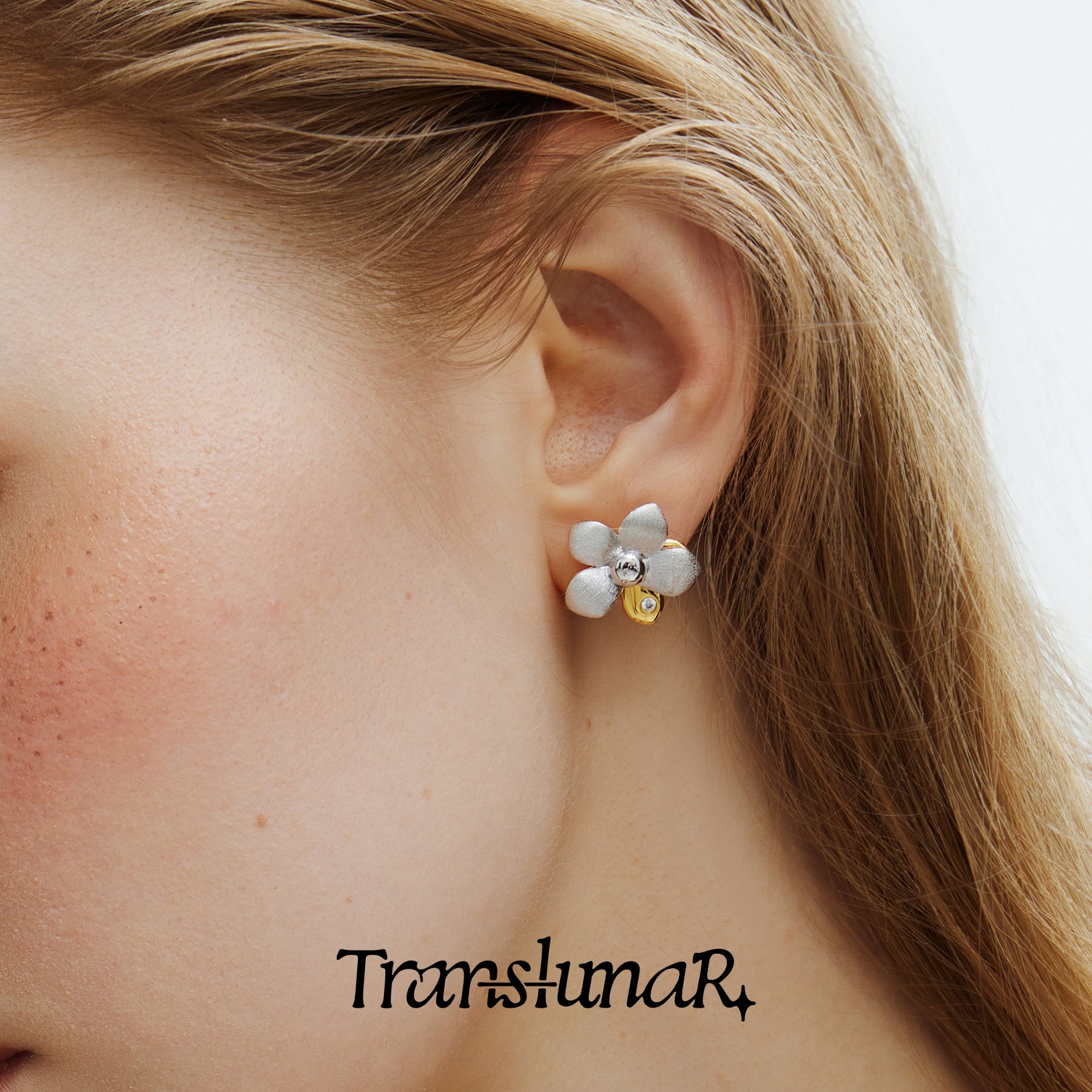 Starlight Blossom Petal Stud Earrings