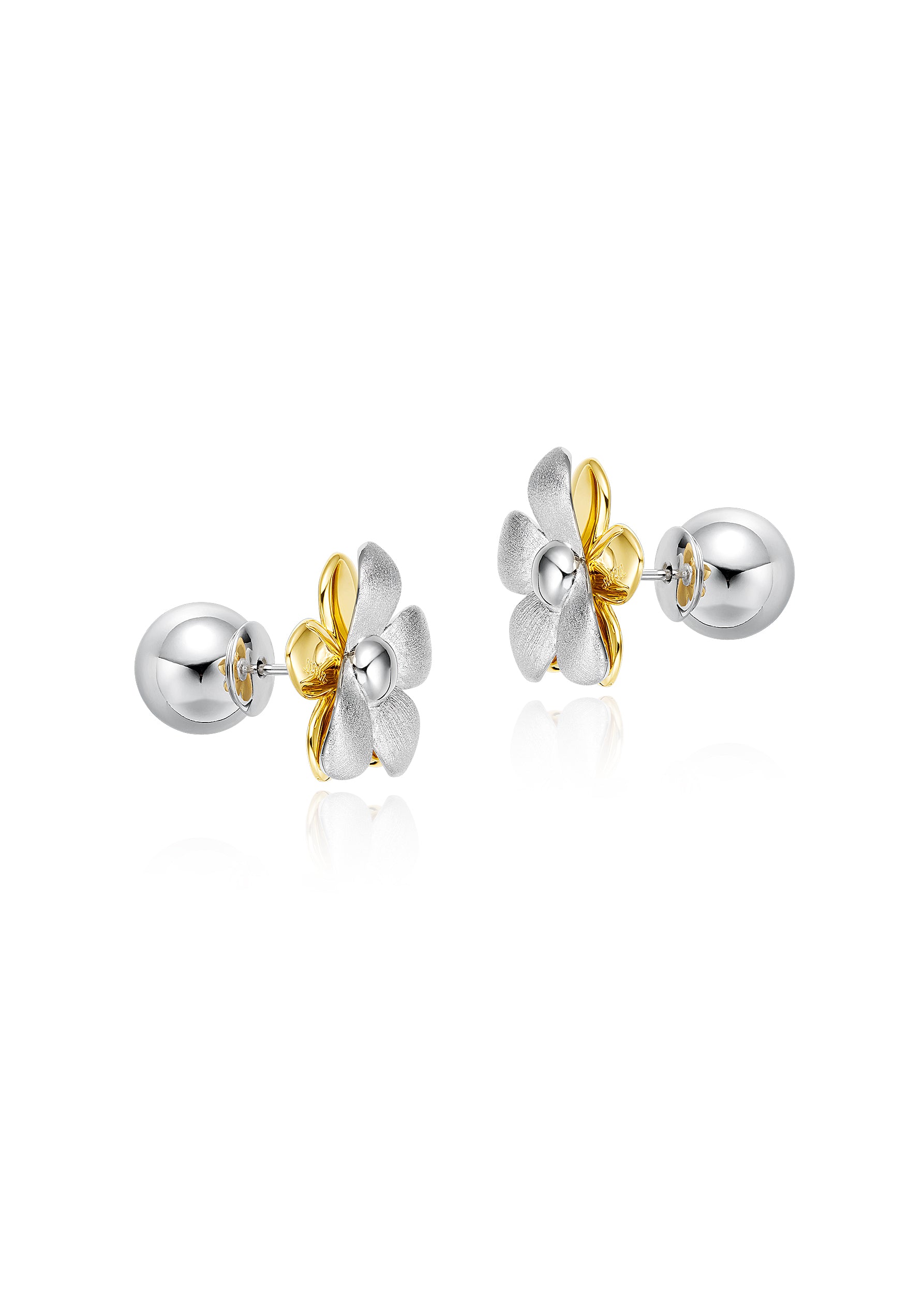 Starlight Blossom Petal Stud Earrings