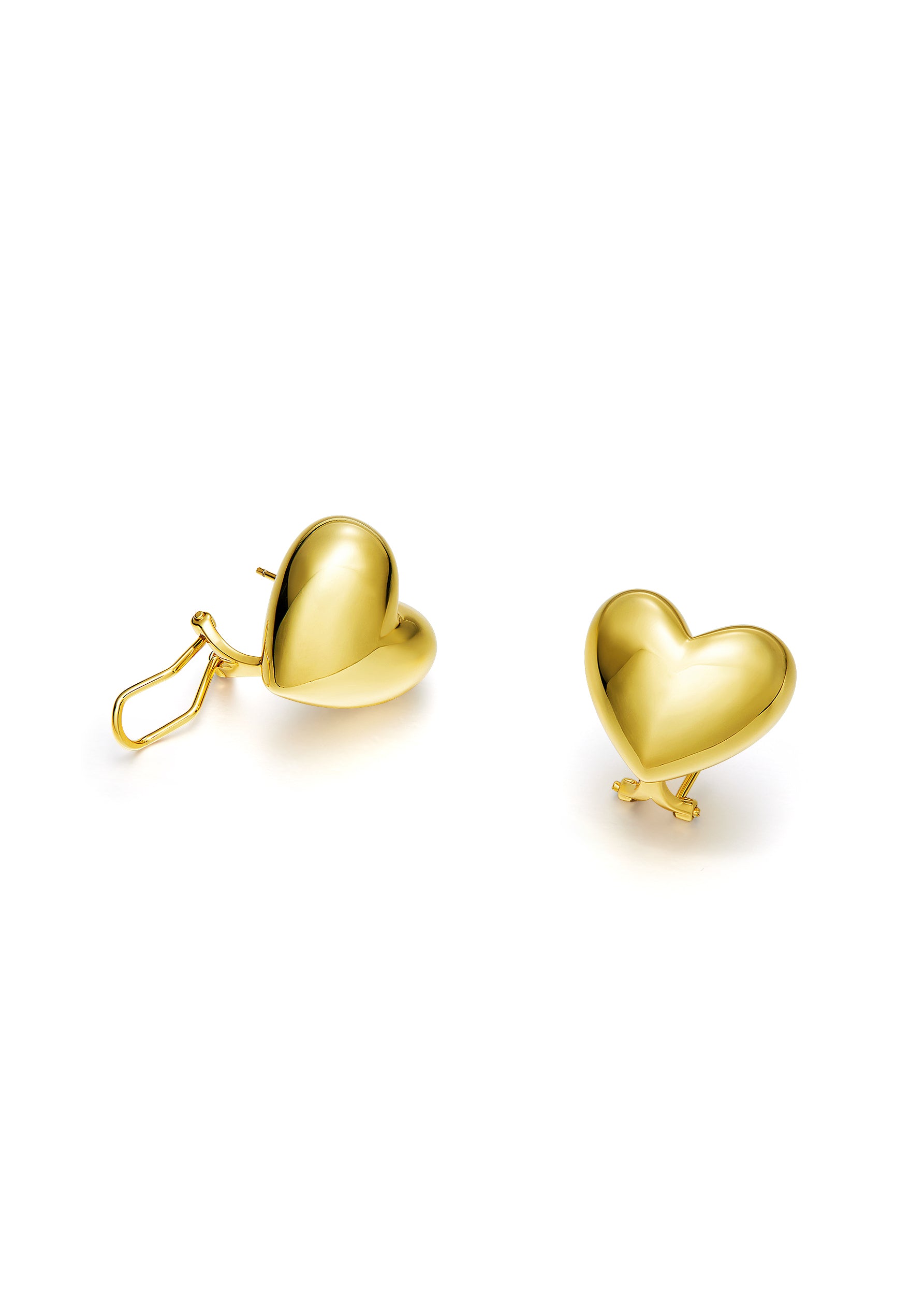 Diana Sculpted Heart Earrings