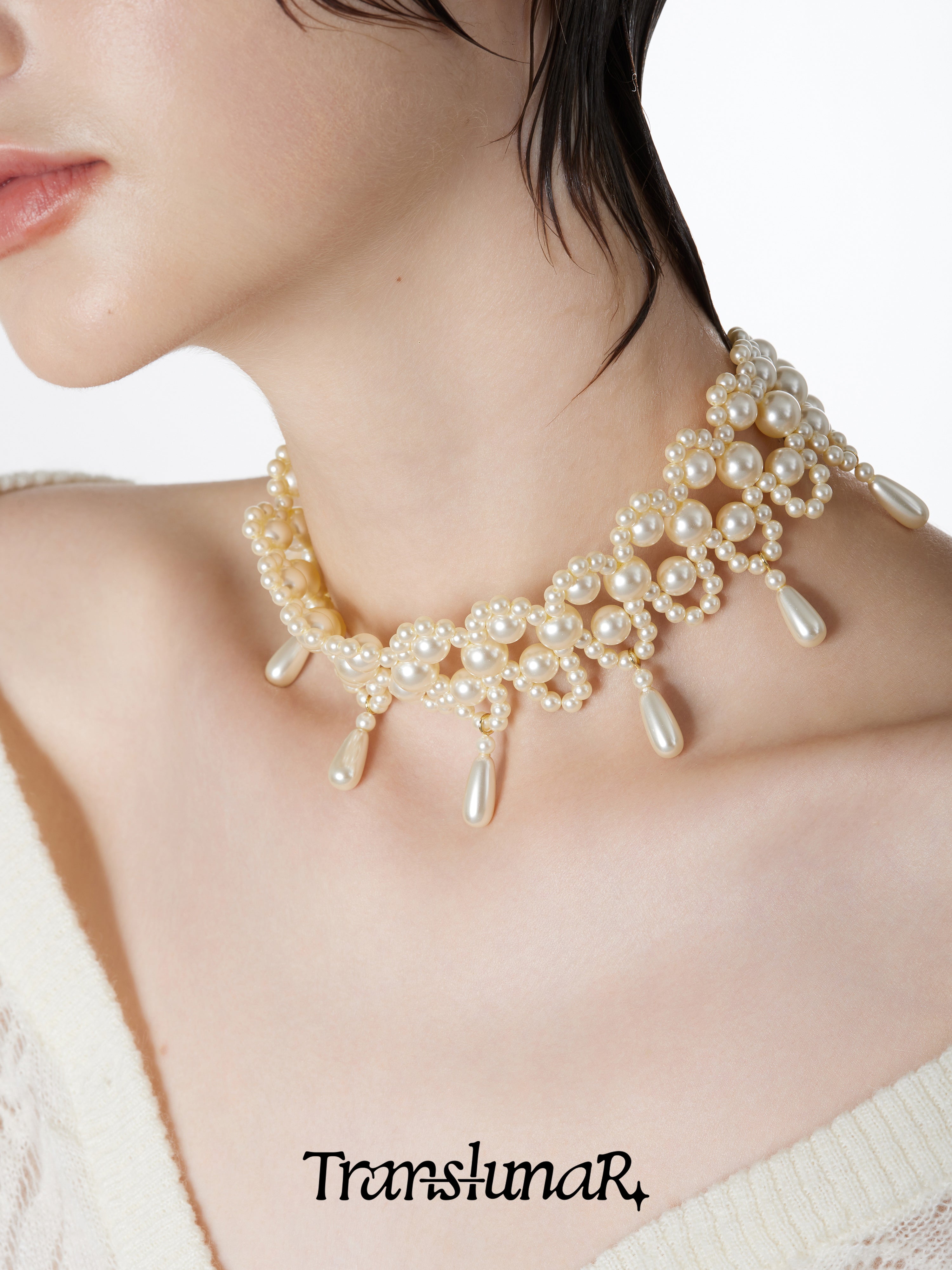 Eugenie Pearl Ribbon Choker