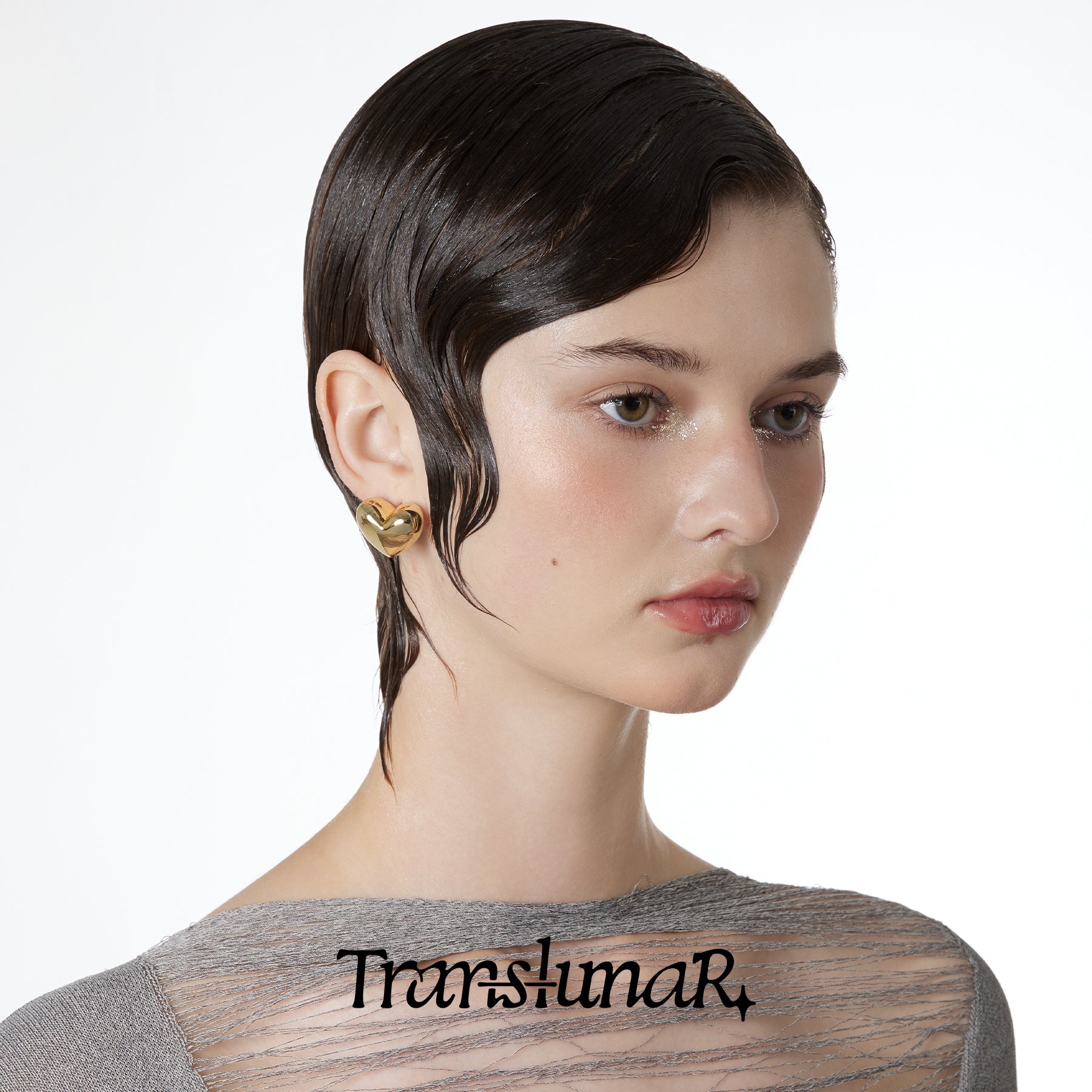 Diana Sculpted Heart Earrings