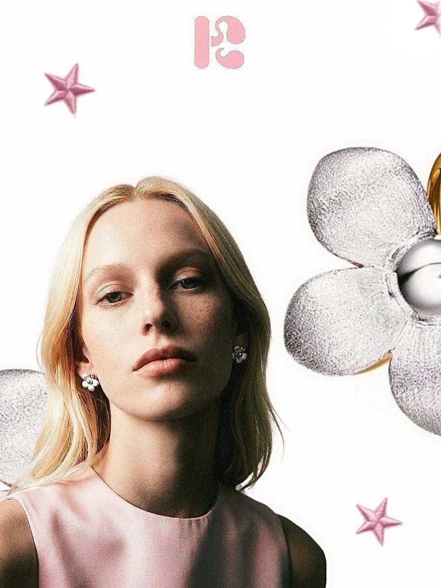 Starlight Blossom Petal Stud Earrings