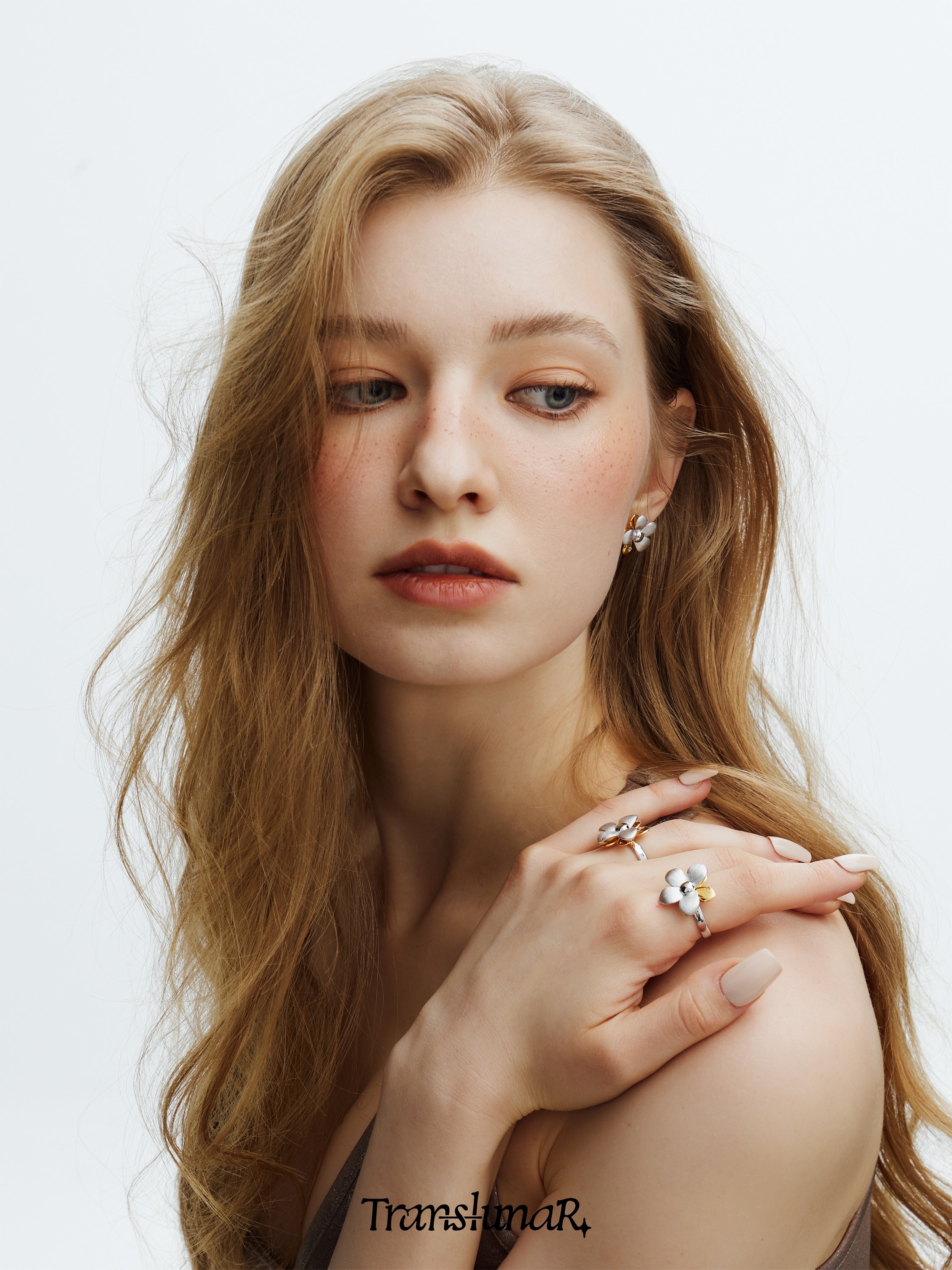 Starlight Blossom Petal Open Ring