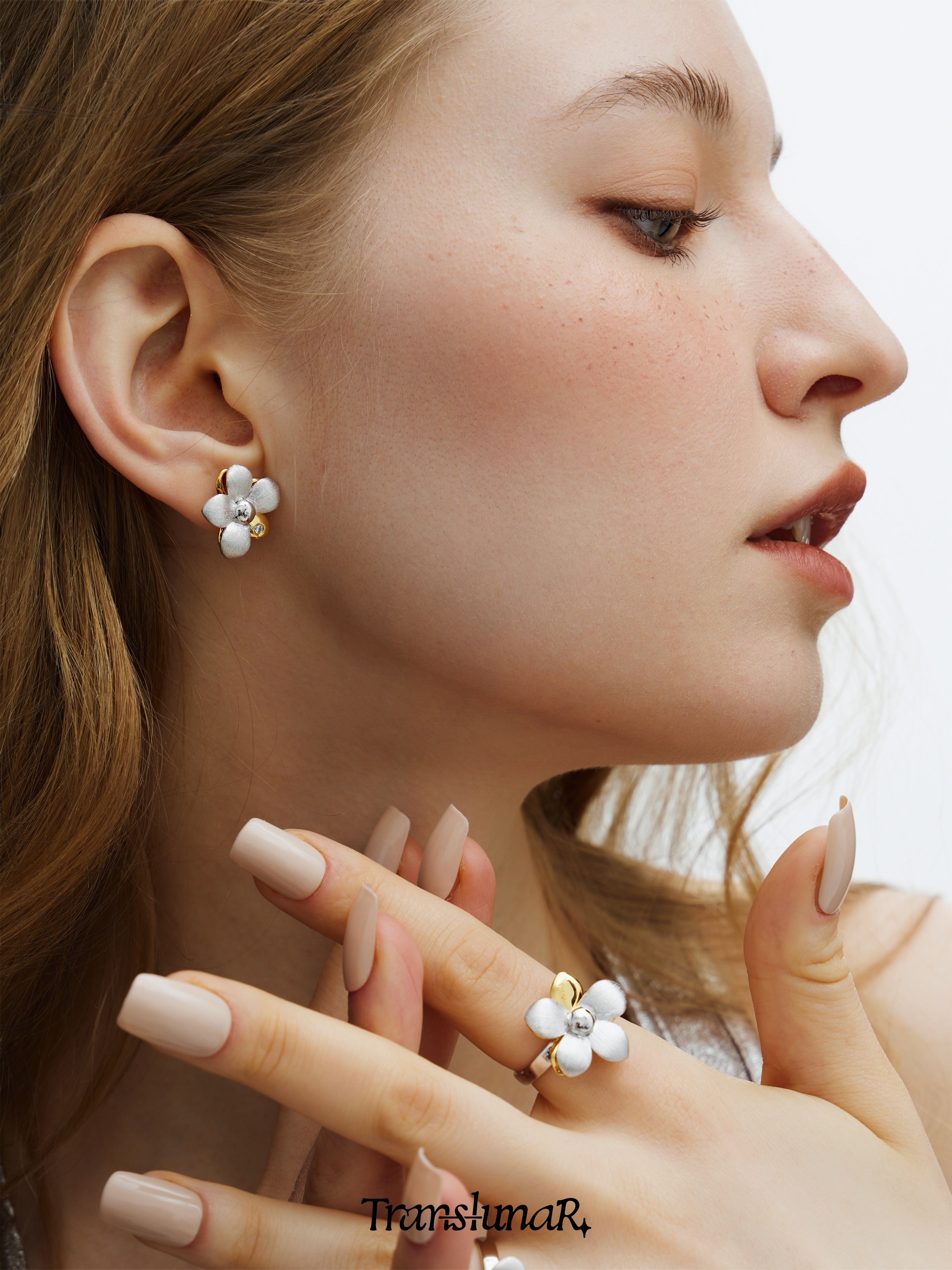Starlight Blossom Petal Open Ring